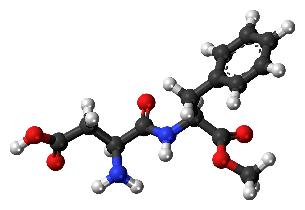 Aspartame composición molecular